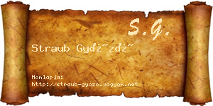 Straub Győző névjegykártya
